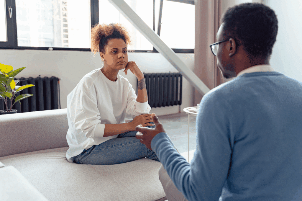 woman learning if addiction is a disease or a choice.