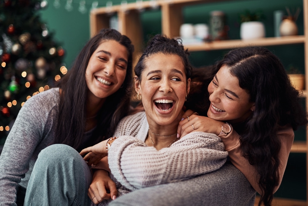 Women family supporting each other during holiday